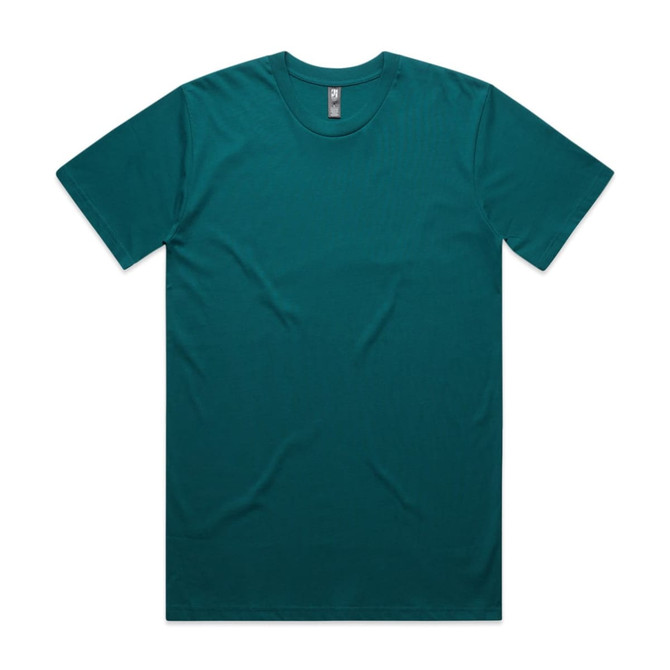 A teal Classic Tee with a crew neck and short sleeves. The shirt features a logo label.