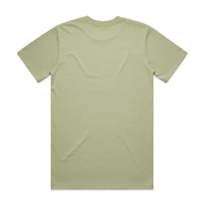A plain, light green Classic Tee with a crew neck and short sleeves, featuring a logo on the back.