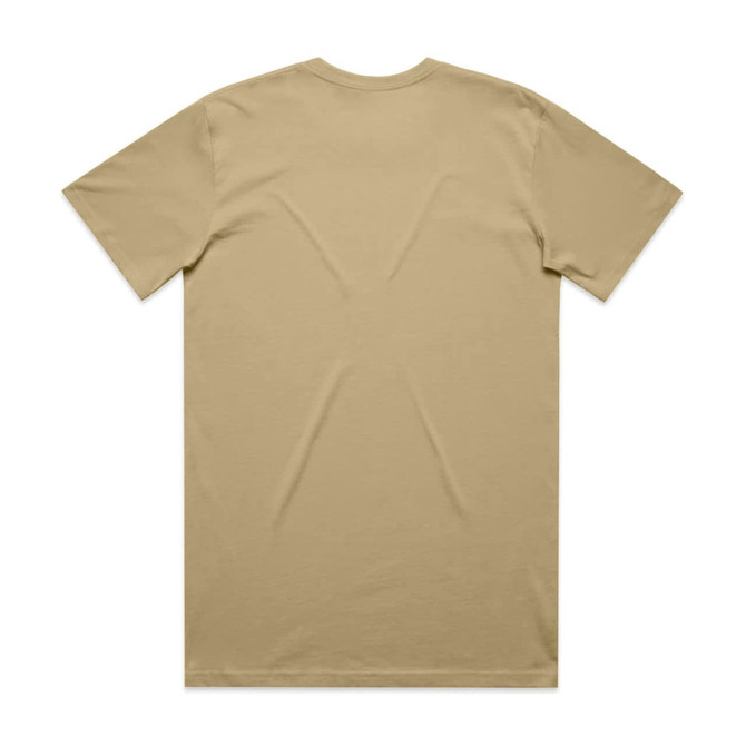 A beige Classic Tee with a simple, unadorned back. Features a logo at the neckline.