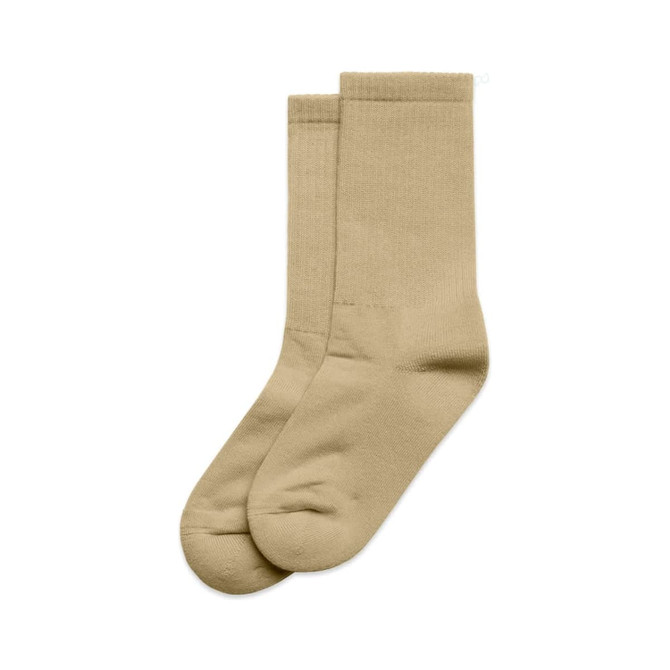 Beige socks in a pair, featuring a simple design and a soft texture. Includes two pairs in total.