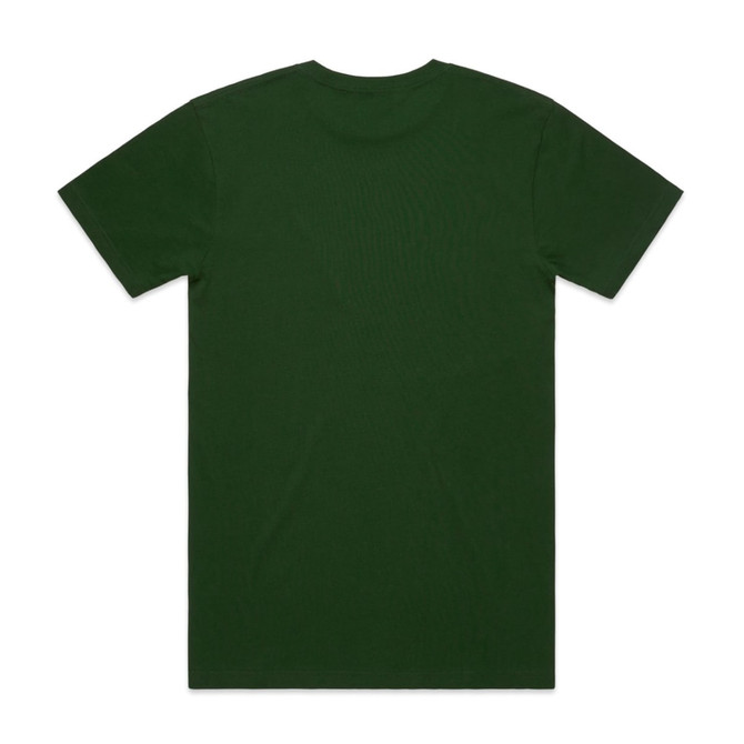 A green Block Tubular Tee, featuring a simple design and a logo on the back.