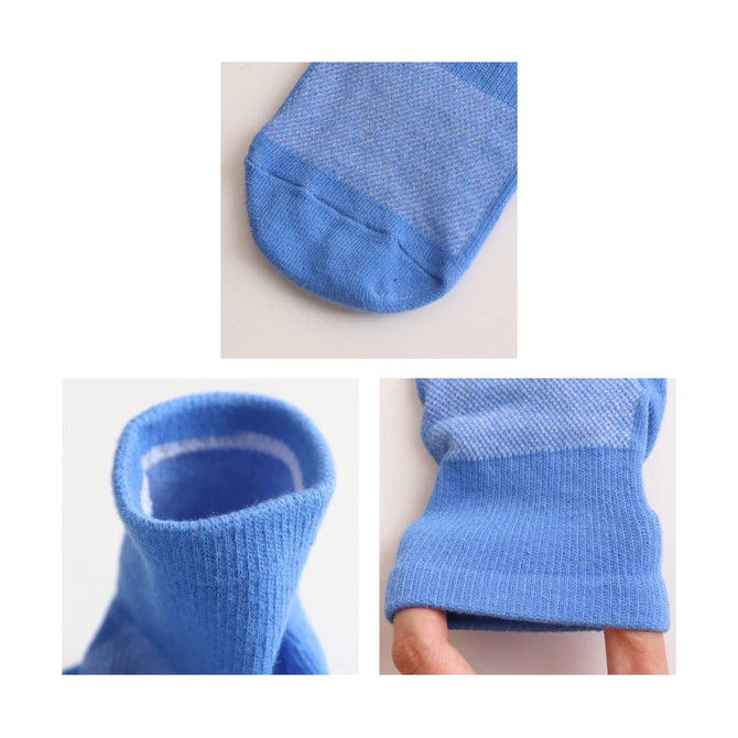 Blue Crew Gripper Socks featuring a textured design and a snug fit, with a visible logo.