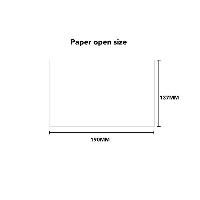 A tissue box design featuring a rectangular shape with specified dimensions of 190mm by 137mm.