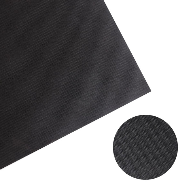 A black diatomite floor mat featuring a textured surface and a circular inset showing the material's pattern.