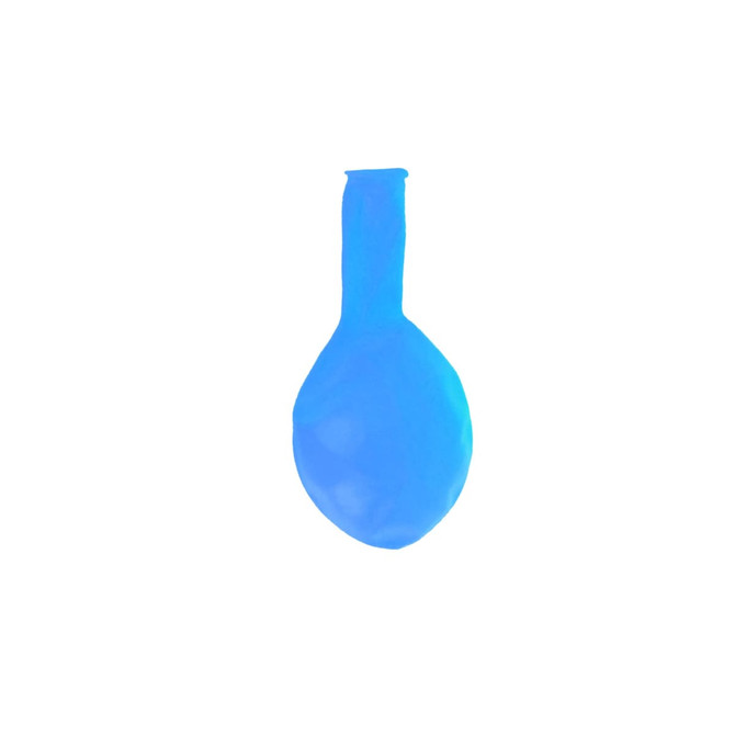 A blue 30cm balloon. The balloon is round with a tied end and has a glossy finish.