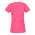 A women's short sleeve tee in a vibrant pink colour, featuring a classic cut and one logo displayed.