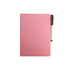 A5 whiteboard notebook in pink with a black and white pen attached to it. Features a smooth, sleek cover design.
