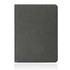 A grey executive tech folder with a smooth finish and a simple design, featuring a logo on the cover.