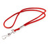 A red and white lanyard cord, 4mm thick, with a metal clip at one end. It features a simple design.