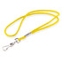 A yellow and white lanyard cord, 4mm thick, featuring a metal clip for attachment.