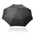 A 55cm folding umbrella in black, featuring a simple design and a central handle. It has a branding logo on it.