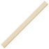 A plain light-coloured wooden pencil with a smooth finish, featuring an elongated rectangular shape.