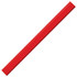 A red pencil with a smooth finish, featuring a straight, elongated shape. It has a simple design and no markings.