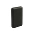 A black 10000mAh magnetic power bank with a sleek design and a logo on its surface.