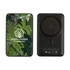 A magnetic power bank featuring a full colour print design with green foliage. It has a logo on the front.