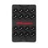 A black suction phone wallet with multiple suction cups and a logo, designed for attaching to surfaces.