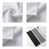 A waffle-textured golf towel in white, folded and displayed with a black and grey towel alongside. Features a branding logo.