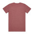 A back view of a faded tee in dusty rose, featuring a plain design and a logo.