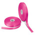 Two rolls of bright pink personalised ribbon, one partially unwound, displayed against a white background.