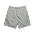 Active training shorts in a light grey shade, featuring an elastic waistband and a drawstring, with a logo.