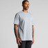 A grey t-shirt with short sleeves and a relaxed fit, featuring a logo on the chest.