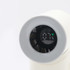 A high-speed portable handheld fan in white, featuring a circular front and a digital display.
