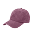 A vintage washed baseball cap in a soft mauve colour, featuring a curved brim and a logo.
