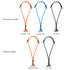 A charging phone lanyard in orange, blue, and black, featuring an aluminium shell and various printing options.