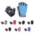 Anti-slip bike gloves in various styles, featuring black, blue, red, pink, and grey colours, with a logo present.