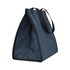 A blue cooler bag with black trim and handles, featuring a spacious interior and a simple design.