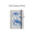 A4 wiro side bound notebook featuring a full colour print of blue turtles and coral on a light background.