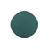 A green PU coaster with a smooth texture and stitched border. It has a circular shape and features a logo.