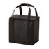 A black insulated carry bag with a zip closure and two sturdy handles. It has a rectangular shape.