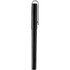 A black gel rollerball pen made from recycled PET, featuring a clip for easy attachment.