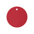 A drink cover in a solid red colour, featuring a hole for easy attachment.