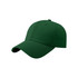 A green baseball cap with a hard top and a curved brim, featuring a logo on the front.