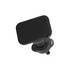 A black square car hook bracket with a smooth rectangular surface and a rotating mount. Features a logo.