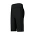 Black high-waisted elastic yoga 1/2 leggings featuring a fitted design and ribbed details.