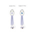 A 3-in-1 charging cable in lavender with a keyring attachment, featuring two different printed designs.