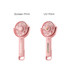 A pink handheld fan with a 180° adjustable angle, featuring two printing styles and a branding logo.