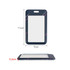 A navy blue ABS single side ID card holder, measuring 11cm by 7cm, with a slim profile of 0.2cm.