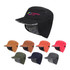 A thickened earflap hat in various colours, featuring a soft interior and a logo on the front.