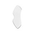 A translucent, clear Gua Sha board with a curved shape, featuring a smooth surface and a slight grip edge.