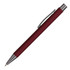 A maroon aluminium pen with a silver clip and tip, featuring a sleek design and a glossy finish.