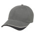 A grey cap with a black visor and a logo on the front. Ideal for casual wear and activities.