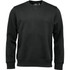 A dark green men's crew pullover jumper with a simple design and a logo on the label.