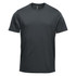 A dark green men's short sleeve tee with a simple design and a logo on the label.