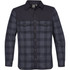 Men's Logan Thermal Shirt in black and grey check pattern, featuring long sleeves and two chest pockets. Includes a logo.