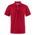 A red men's polo shirt with a collar, short sleeves, and a small logo.