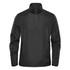 A black Men's Pacifica 1/4 Zip Anorak jacket with a high collar and a front zip, featuring branding.